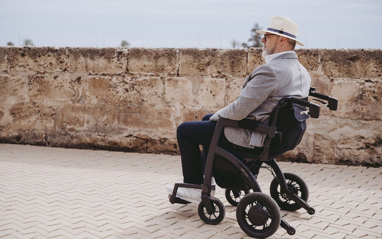 man, rollator, walker, support, aid, device, disability, disabled, fashion, health, healthcare, injured, medical, mobility, modern, rehabilitation, rollz, walking, wheelchair, wheels, elderly